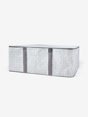 JoJo Maman Bébé Grey Batik Set of 2 Underbed Storage Bags - Image 1 of 2