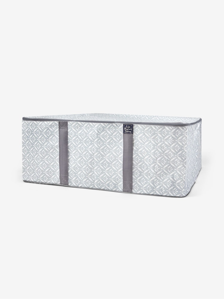JoJo Maman Bébé Grey Batik Set of 2 Underbed Storage Bags - Image 1 of 2