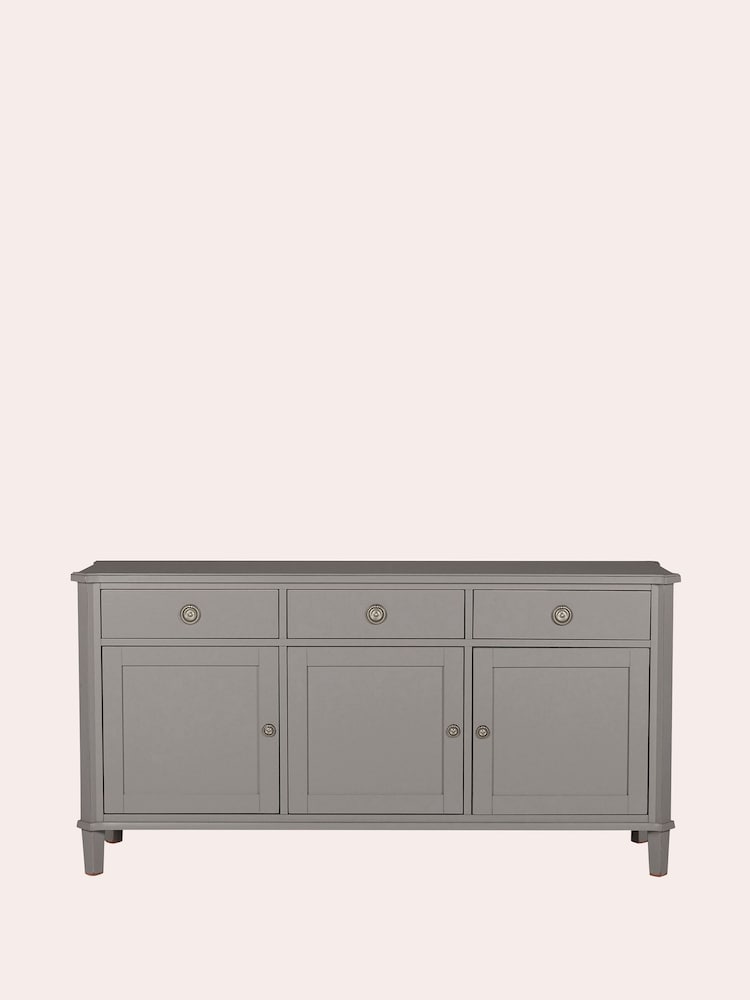 Laura Ashley Pale Charcoal Henshaw Three Doors Three Drawers Sideboard - Image 2 of 6