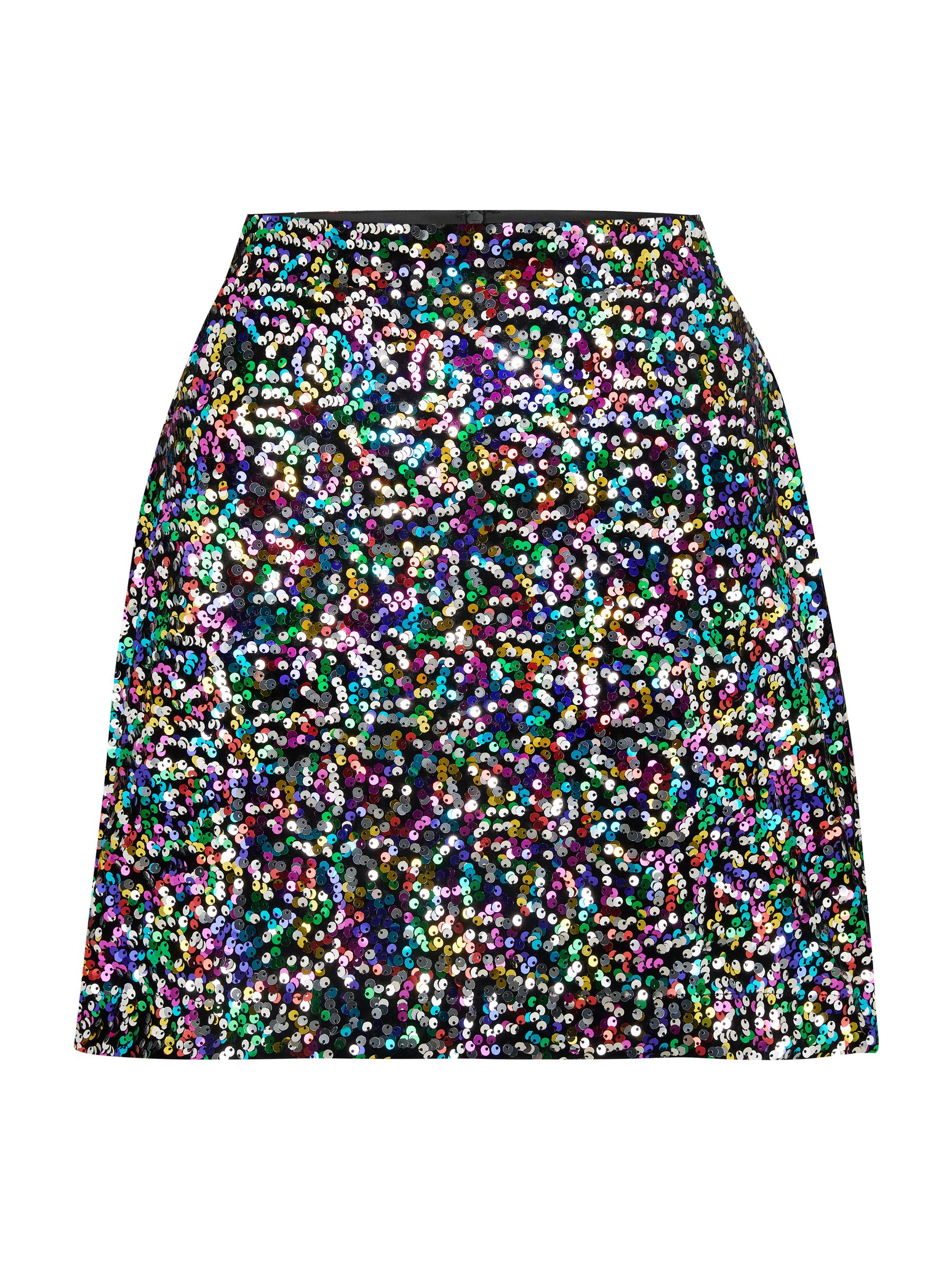 Buy Pour Moi Black Multi Selena Velvet Sequin Mini Skirt from Next USA