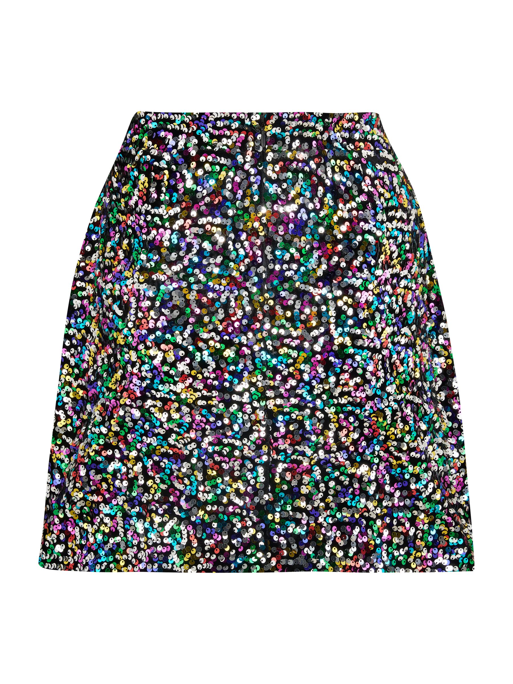 Oasis black velvet mini skirt cheap