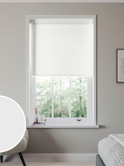 Ivory Cream Plain Blackout Made to Measure Roller Blind - Image 1 of 6