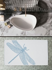 Ted Baker Denim 100% Cotton Dragonfly Bath Mat - Image 1 of 2