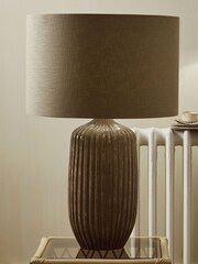 Pacific Grey Aphaia Textured Stoneware Table Lamp - Image 1 of 1
