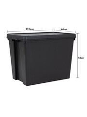 Wham Black 2 x Bam 92L Plastic Storage Boxes and Lids - Image 6 of 6