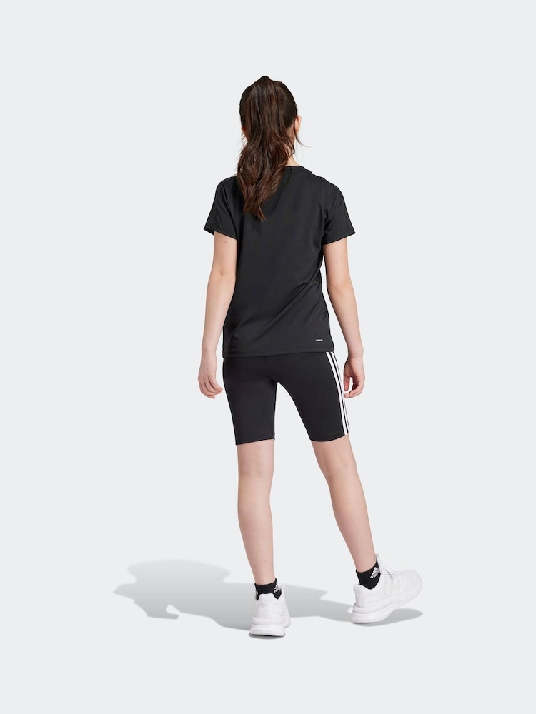adidas Black Kids Train Essentials T-Shirt and Shorts Set - Image 2 of 7 adidas Black Kids Train Essentials T-Shirt and Shorts Set - Image 2 of 7