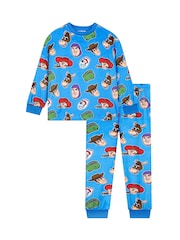 Character Blue Disney Toy Story Buzz Woody And Jessie Pyjamas - Image 1 of 11
