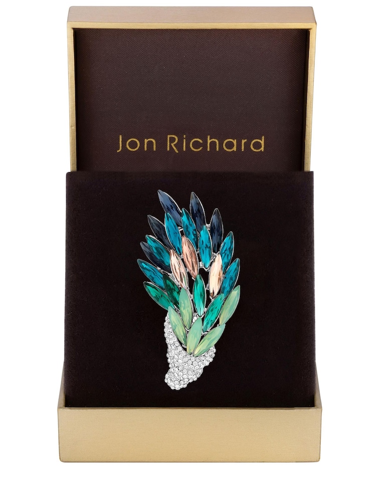 Jon Richards Silver Multicolour Bouquet Brooch Gift Boxed - Image 2 of 3