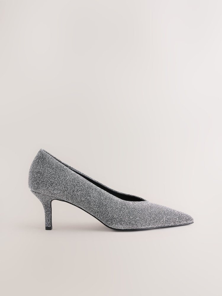 Pewter/Silver Forever Comfort® Metallic Mid Court Shoes - Image 1 of 5