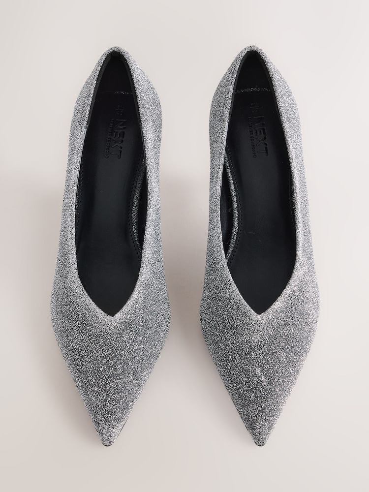 Pewter/Silver Forever Comfort® Metallic Mid Court Shoes - Image 2 of 5