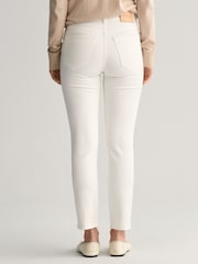 GANT White Slim Fit Ankle Grazer Jeans - Image 2 of 9