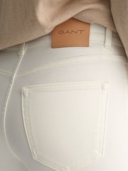 GANT White Slim Fit Ankle Grazer Jeans - Image 8 of 9