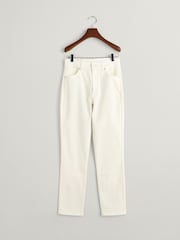 GANT White Slim Fit Ankle Grazer Jeans - Image 9 of 9