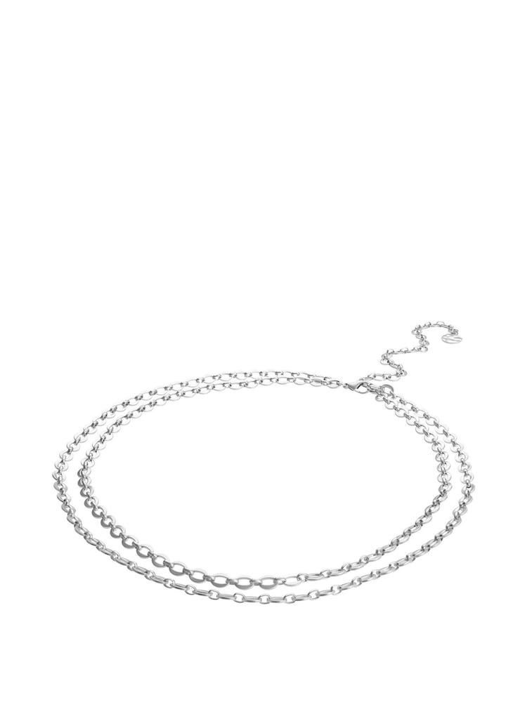 Mint Velvet Silver Tone Double Layer Chain Belt - Image 1 of 2