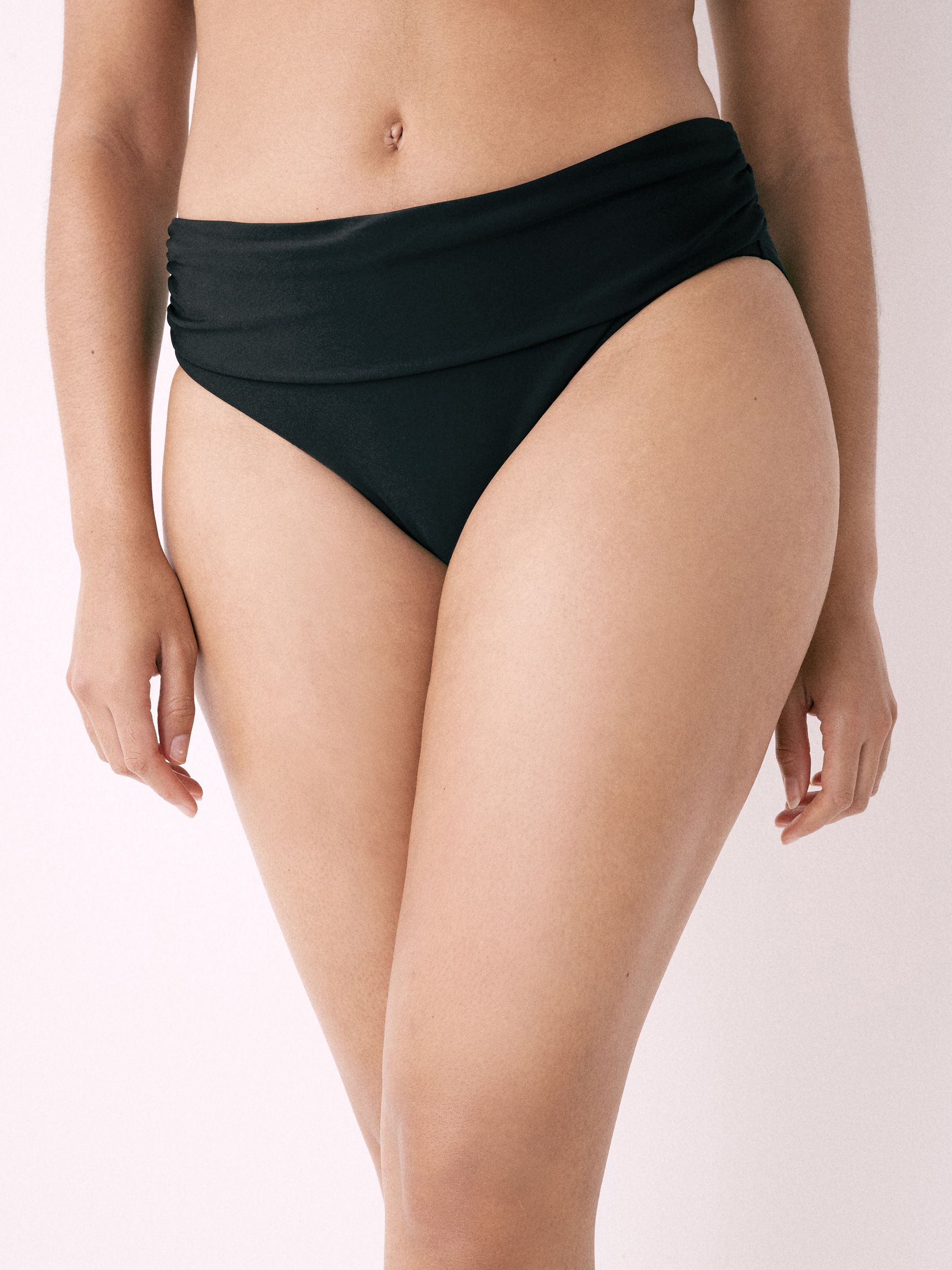 Black Roll Top Bikini Bottoms