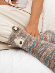 Bear Character Super Hairy Cosy Socks 2 Pack - Image 2 of 5