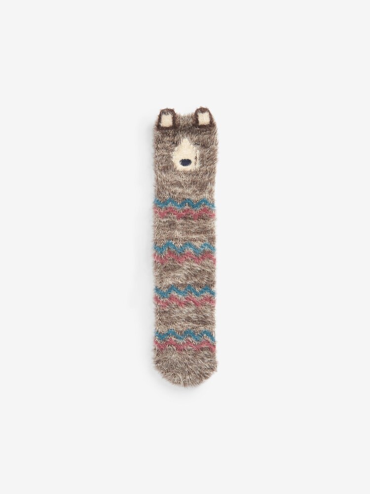 Bear Character Super Hairy Cosy Socks 2 Pack - Image 4 of 5