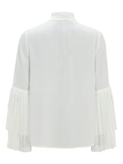Mint Velvet White Pleated Blouse - Image 4 of 4