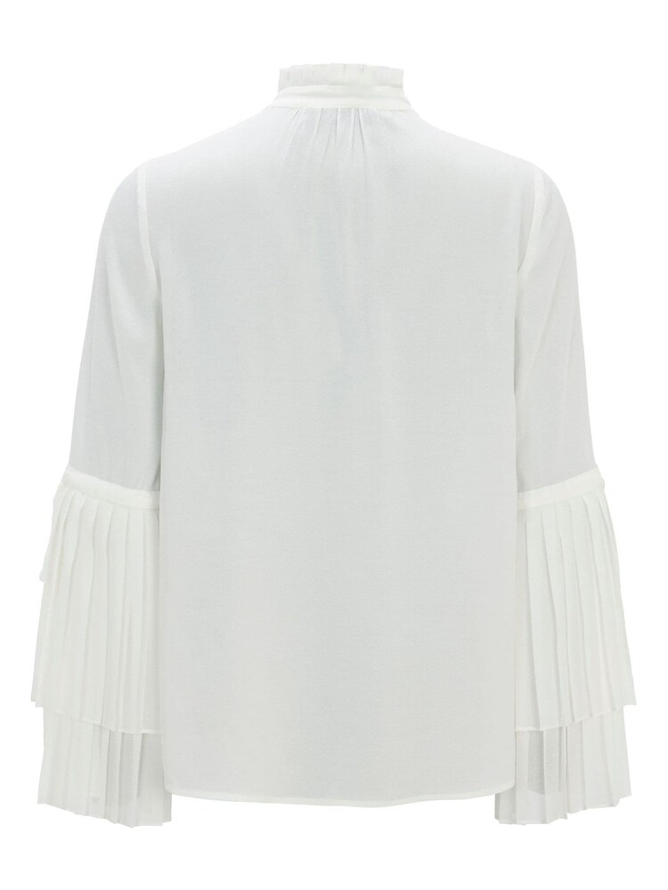 Mint Velvet White Pleated Blouse - Image 4 of 4