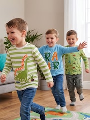 Harry Bear Green Harry Bear Dinosaur Tops 3 Pack - Image 2 of 7