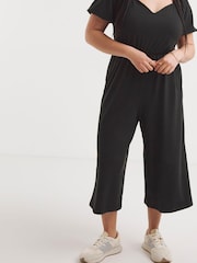 Simply Be Black Lucy Sweetheart Neck Jumpsuit - Image 3 of 4