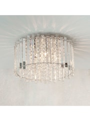 Gallery Home Silver Kimbie Flush Ceiling Fitting Flush Ceiling Light - Image 2 of 7