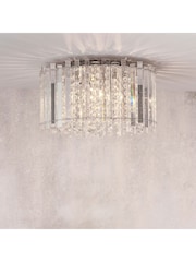 Gallery Home Silver Kimbie Flush Ceiling Fitting Flush Ceiling Light - Image 3 of 7