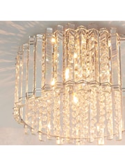 Gallery Home Silver Kimbie Flush Ceiling Fitting Flush Ceiling Light - Image 4 of 7