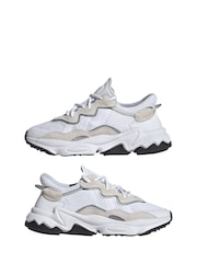 adidas Originals White Ozweego Trainers - Image 8 of 13