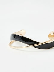 Oliver Bonas Black Christie Twist Bangle - Image 3 of 4