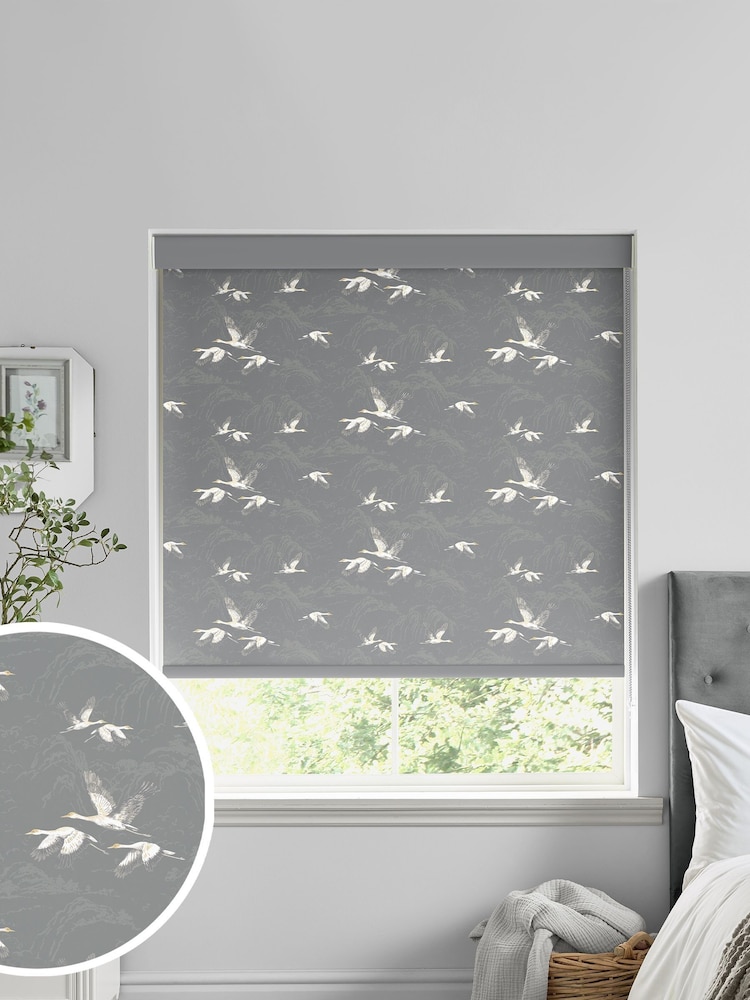 Laura Ashley Grey Animalia Made To Measure Roller Blind - Image 1 of 5