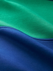 Blue/Green Relaxed Fit Heavyweight Graphic Paris Slogan Stripe Sweatshirt - Image 6 of 6