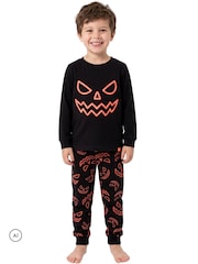 Harry Bear Black Glow In The Dark Pyjamas Pumpkin - Image 1 of 12
