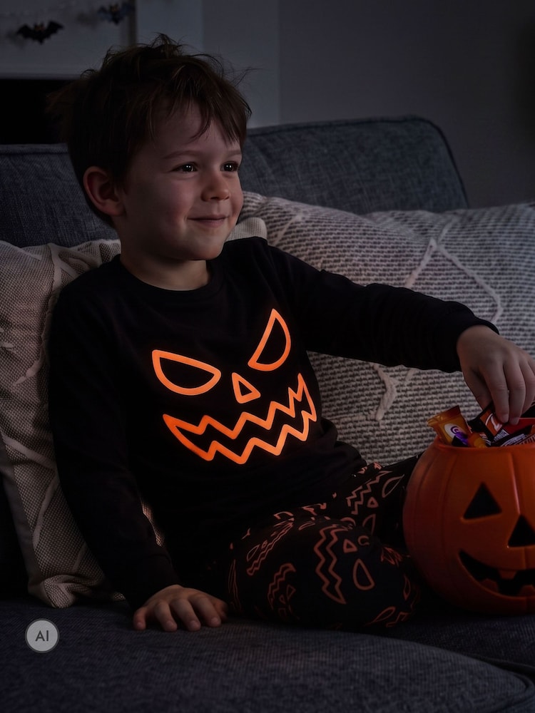 Harry Bear Black Glow In The Dark Pyjamas Pumpkin - Image 12 of 12