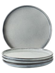 Dutch Rose Set of 4 Grey Serenity Plates 21cm - Image 2 of 4