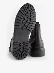 Black Chunky Leather Chelsea Boots - Image 5 of 7