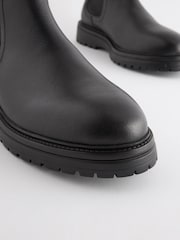 Black Chunky Leather Chelsea Boots - Image 7 of 7