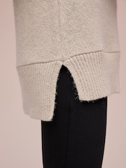 Neutral Soft Touch Cosy Sleeveless V-Neck Tank Top Vest - Image 4 of 6