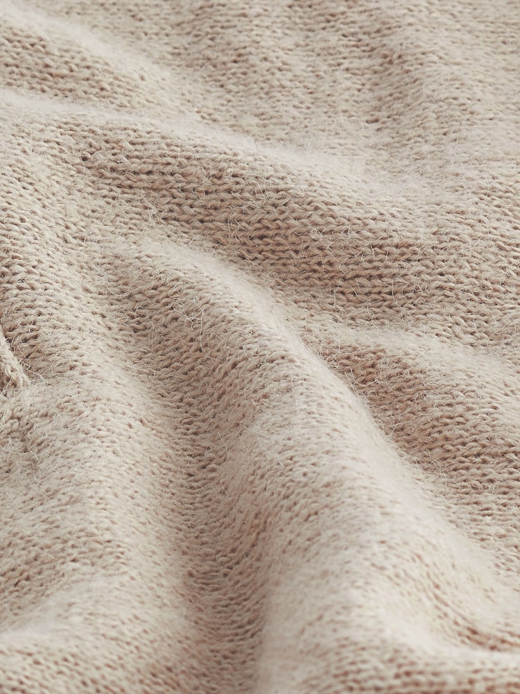 Neutral Soft Touch Cosy Sleeveless V-Neck Tank Top Vest - Image 6 of 6