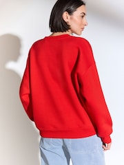 Red NFL American License Kansas City Chiefs Heavyweight Graphic Slogan 100% Cottton Sweatshirt - Image 4 of 7
