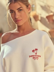 Miami Graphic Relaxed Fit Slouch Sweat Top - Image 4 of 6
