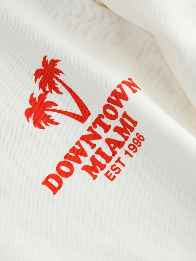 Miami Graphic Relaxed Fit Slouch Sweat Top - Image 6 of 6