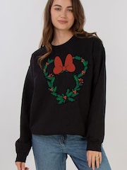 Brands In Disney Minnie Mouse Christmas Wreath Sweatshirt - Εικόνα 1 από 3
