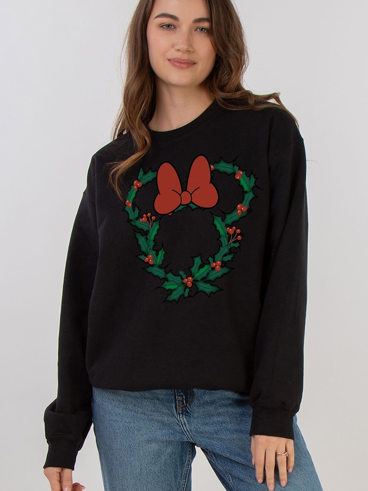 Brands In Disney Minnie Mouse Christmas Wreath Sweatshirt - Εικόνα 1 από 3