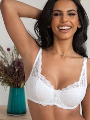 Pour Moi White Full Cup Flora Lightly Padded Underwired Bra - Image 2 of 5