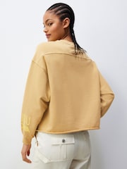 Yellow Relaxed Fit Malibu Washed Embroidered City Graphic 100% Cotton Sweatshirt - Image 3 of 10