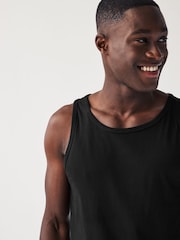 Black 100% Cotton Vests 5 Pack - Image 4 of 7