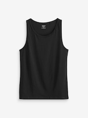 Black 100% Cotton Vests 5 Pack - Image 5 of 7