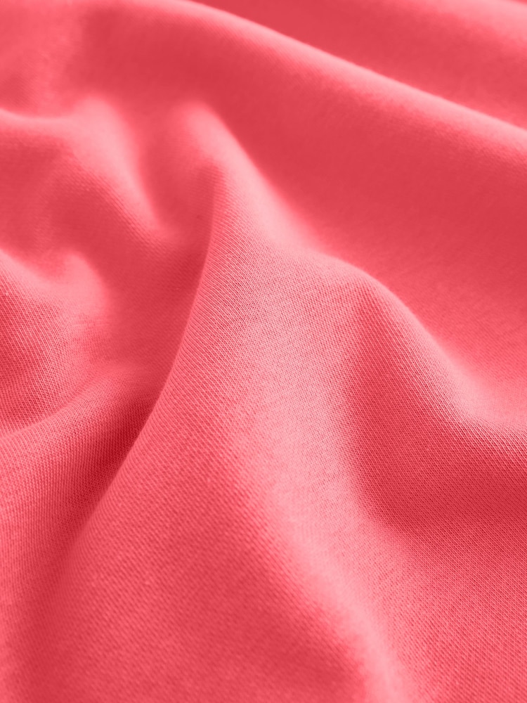 Coral Pink Essentials Longline Relaxed Fit Cotton Sweatshirt - Image 6 of 6