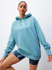 Сине-зеленый - Удлиненная толстовка Active - Image 1 of 6